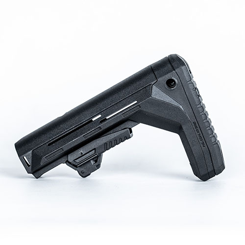 Der Scout-Breacher Buttstock Gen 2 vereint niedriges Gewicht, hohe Stabilität und eine modulare Wangenauflage für präzises Schießen und dynamische Einsätze.